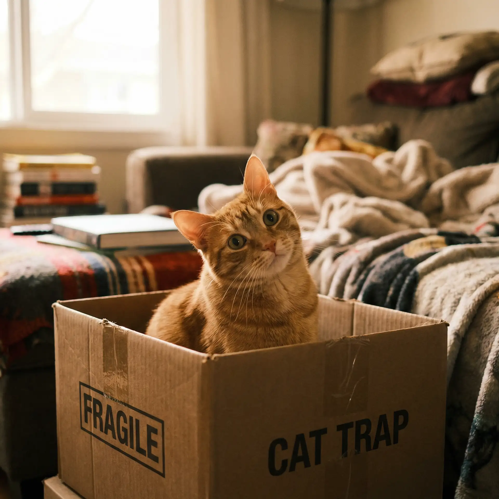 橘猫躲在纸箱里 - 新还珠格格电视剧